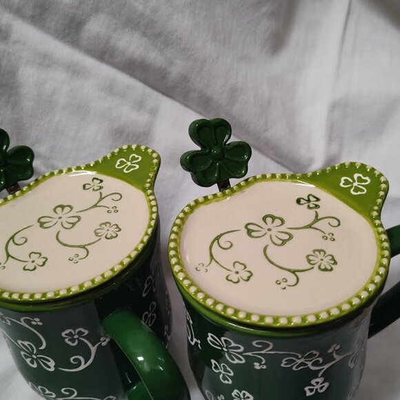 temp-tations® set of two café mugs in Floral Lace™ Shamrock, green - Picture 4 of 7